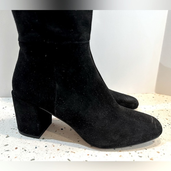 Splendid Black Suede‎ Leather Knee High Tall Boots - Picture 8 of 14